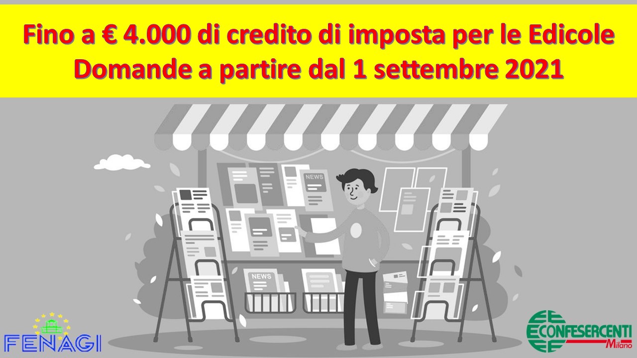 Fino a € 4.000 di credito d'imposta per le Edicole