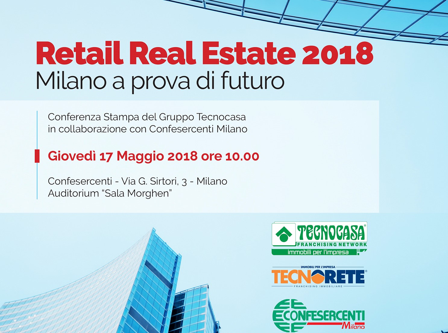17 maggio: conferenza stampa Confesercenti Milano - Gruppo Tecnocasa